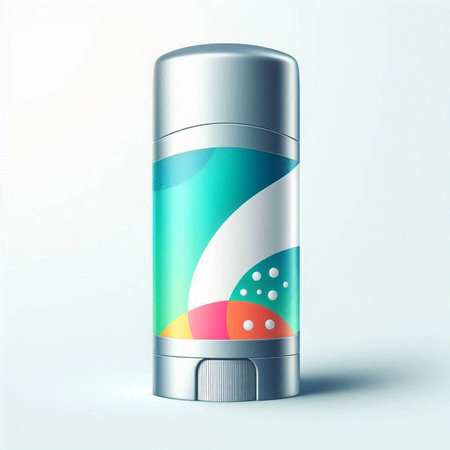 Modern deodorant on a white background. 3d rendering.のイラスト素材