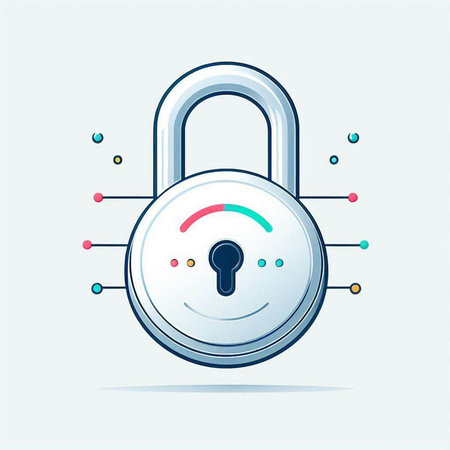 Padlock icon. Security, protection, privacy concept. Vector illustrationのイラスト素材