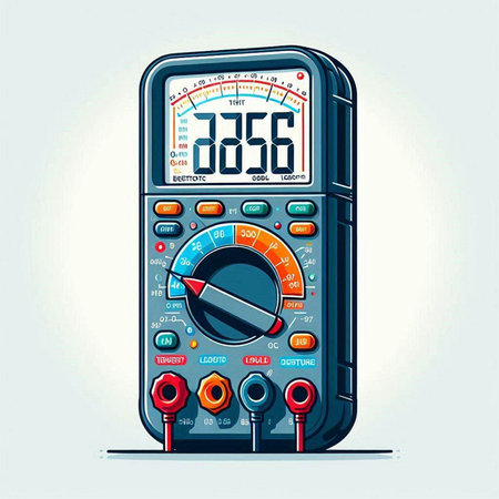 Digital multimeter, digital multimeter vector illustration, digital multimeter.のイラスト素材
