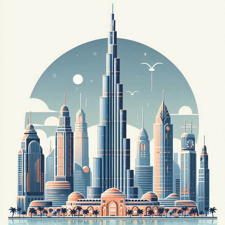 Vector illustration of a group of people running on a road bike.のイラスト素材