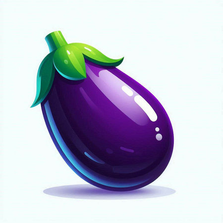 Eggplant on a white background. Vector illustration. Eps 10のイラスト素材