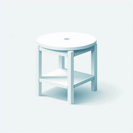 Illustration of a white chair on a white background - 3d renderのイラスト素材