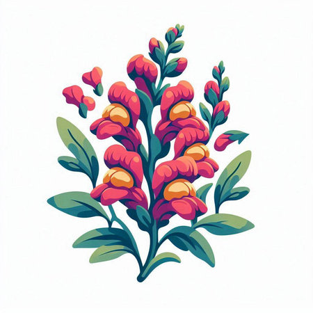 Illustration of a bouquet of flowers on a white background.のイラスト素材