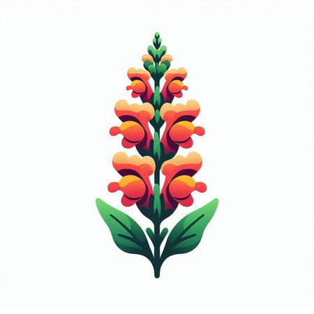Flower icon isolated on white background. Colorful vector illustration.のイラスト素材