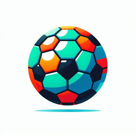 Soccer ball icon. Vector illustration. Isolated on white background.のイラスト素材