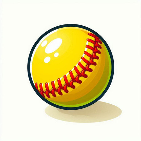 Baseball ball on white background. Vector illustration. Eps 10.のイラスト素材