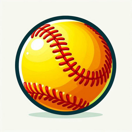 Baseball ball isolated on white background. Vector illustration. Eps 10.のイラスト素材