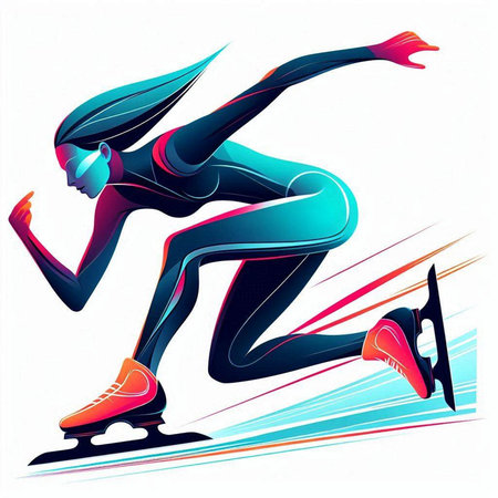 Figure Skating. Figure Skating. Sport. Vector illustration.のイラスト素材