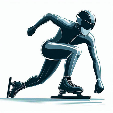 Figure Skating. Figure Skater. Winter sport. Vector illustration.のイラスト素材