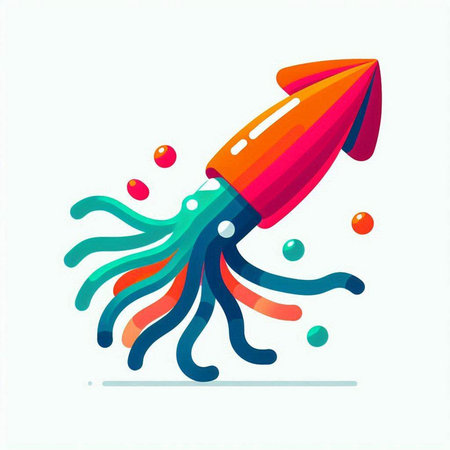 Colorful rocket isolated on white background. Vector illustration. Eps 10.のイラスト素材