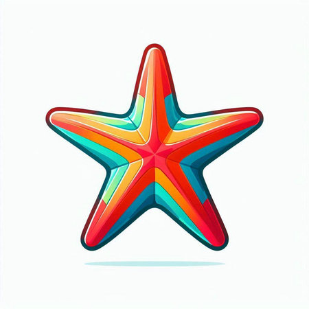 Starfish. Vector illustration. Isolated on a white background.のイラスト素材