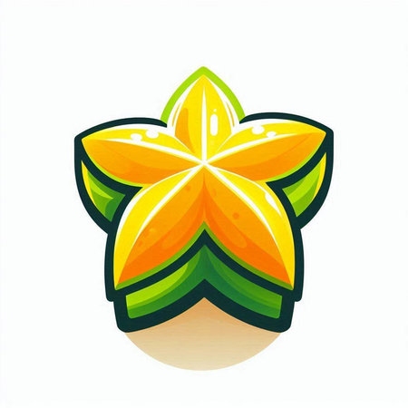 Star fruit icon on white background. Vector illustration. Eps 10.のイラスト素材