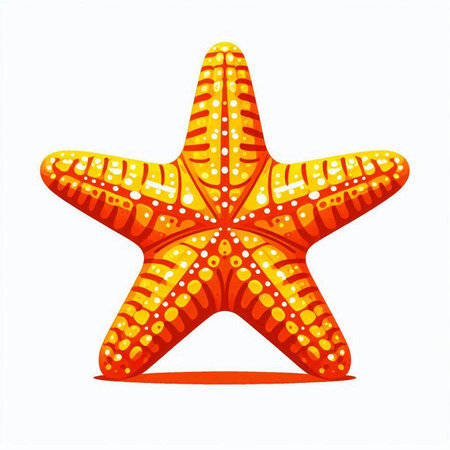 Starfish isolated on white background. Vector illustration. Eps 10.のイラスト素材
