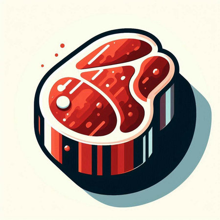 Steak icon. Isometric illustration of steak icon for web designのイラスト素材