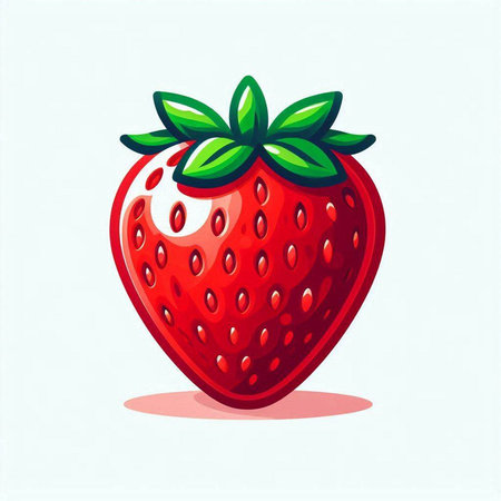 Strawberry vector illustration. Isolated on a white background.のイラスト素材