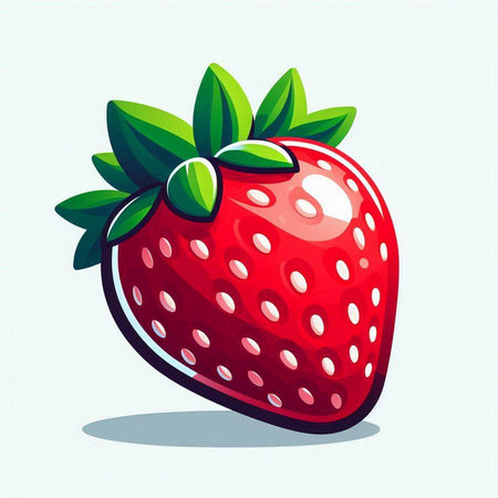 Strawberry vector illustration. Isolated on a white background.のイラスト素材
