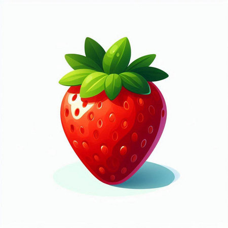 Strawberry isolated on white background. Vector illustration. Eps 10.のイラスト素材