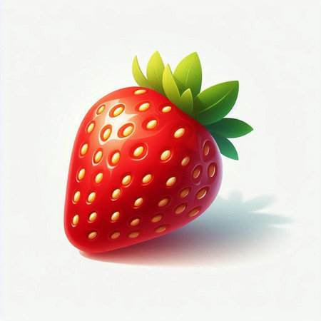 Strawberry isolated on white background. Vector illustration. Eps 10.のイラスト素材