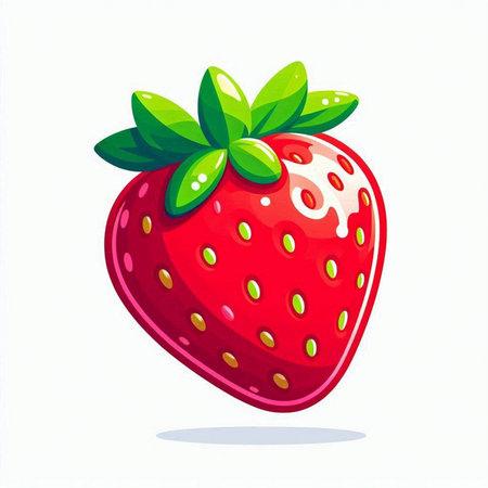 Strawberry isolated on white background. Vector illustration. Eps 10.のイラスト素材