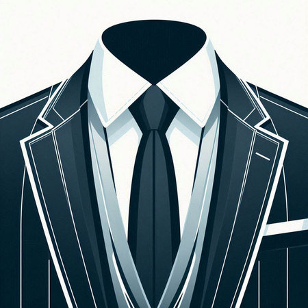 Tuxedo. Vector illustration of a man in a suit.のイラスト素材