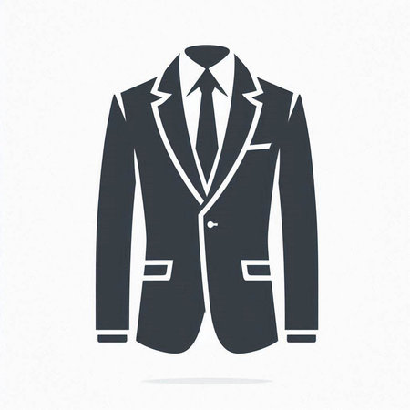Business suit with tie icon. Vector illustration. Eps 10 file.のイラスト素材