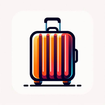 Suitcase icon on white background. Vector illustration. Eps 10のイラスト素材