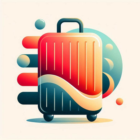 Suitcase in abstract style. Vector illustration. Eps 10.のイラスト素材