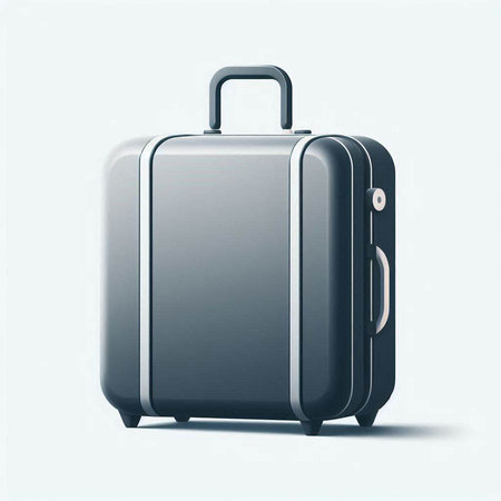 Suitcase isolated on a white background. 3d rendering.のイラスト素材