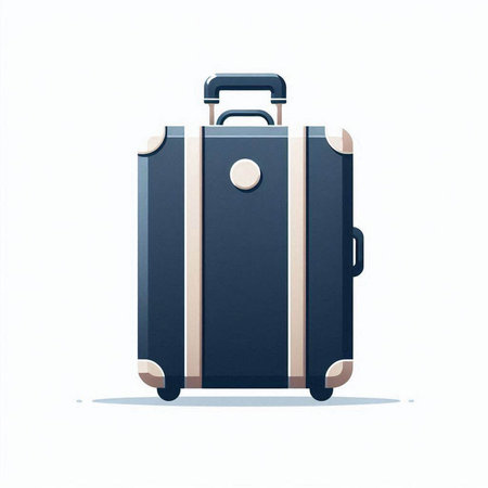 Suitcase isolated on white background. Vector illustration. Eps 10.のイラスト素材