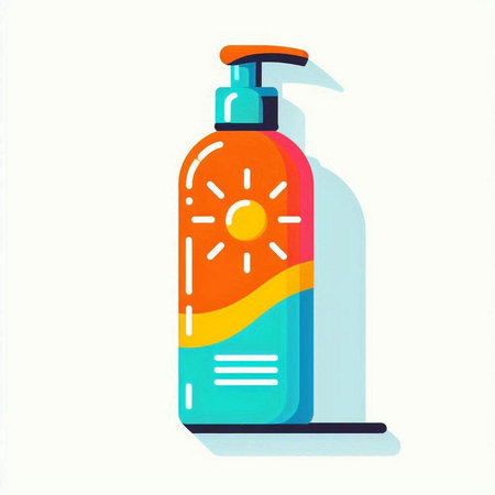 Hand sanitizer bottle isolated on white background. Vector illustration.のイラスト素材