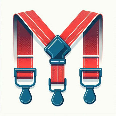 Safety belt isolated on white background. Vector illustration. Eps 10.のイラスト素材