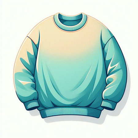 Illustration of a sweater with a pattern on a white background.