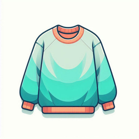 Hoody sweater isolated on a white background. Vector illustration.