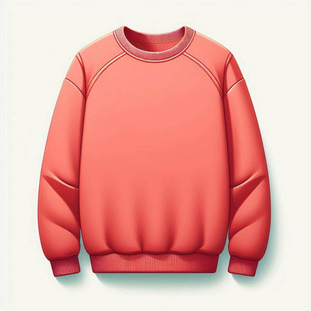Red hoodie isolated on a white background. 3d rendering.