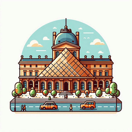 Szczecin, Poland. City hall building. Vector illustration.のイラスト素材