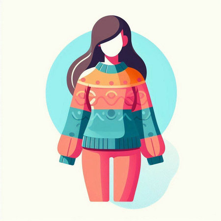 Girl in a medical mask. Coronavirus. Vector illustration.のイラスト素材