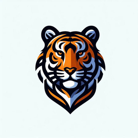 Tiger head vector illustration for t-shirt design or tattoo.のイラスト素材