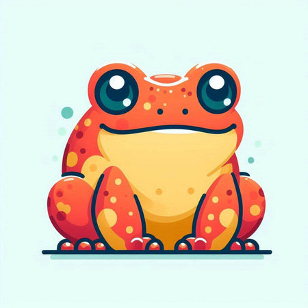Frog. Cute cartoon character. Colorful vector illustration.のイラスト素材