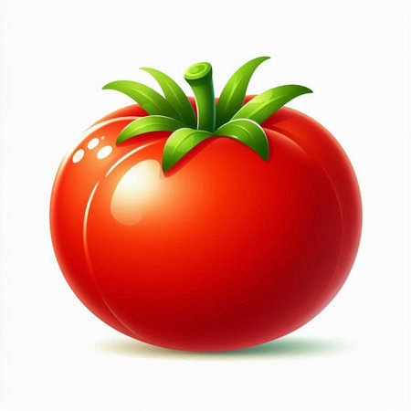 Tomato isolated on white background. Vector illustration. Eps 10.のイラスト素材