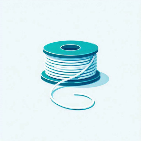 spool of wire on white background, vector illustration, eps10のイラスト素材