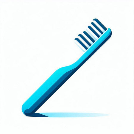 toothbrush icon isolated on white background. 3D illustration.のイラスト素材