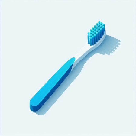 Toothbrush icon isolated on white background. 3d illustration.のイラスト素材