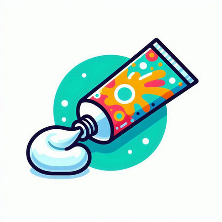 cosmetic cream tube icon on a white background. Vector illustration.のイラスト素材