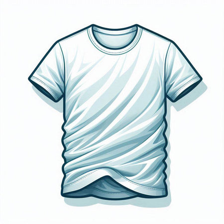 t-shirt on a white background, vector illustration, eps10のイラスト素材