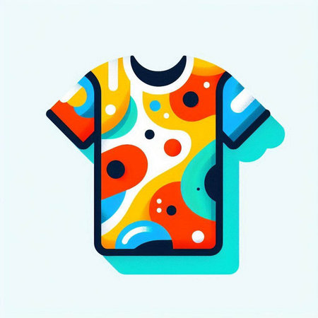 Colorful t-shirt with abstract pattern. Vector Illustration.のイラスト素材