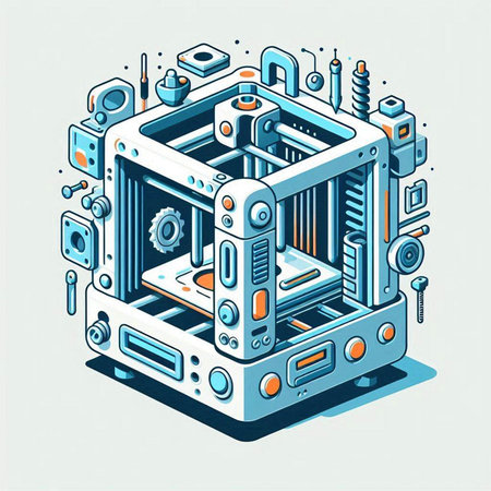 Abstract 3d isometric vector illustration. Futuristic digital technology concept.