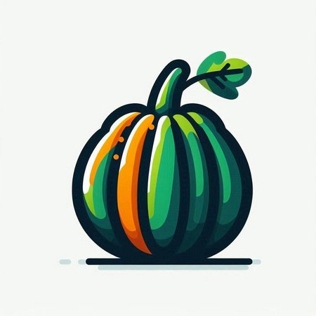 Pumpkin vector illustration. Hand drawn style. Vector illustration.のイラスト素材