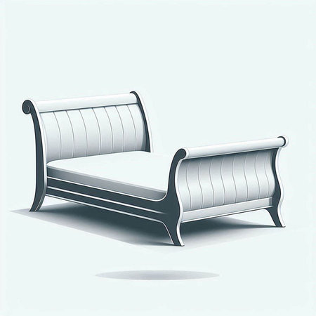 Illustration of a sofa isolated on a white background - 3d render
