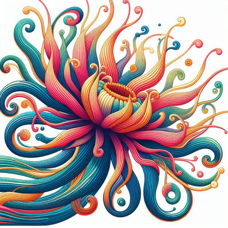 Colorful floral background. Hand drawn vector illustration for your design.のイラスト素材