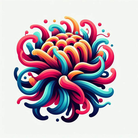 Colorful abstract background with waves. Vector illustration. Eps 10.のイラスト素材